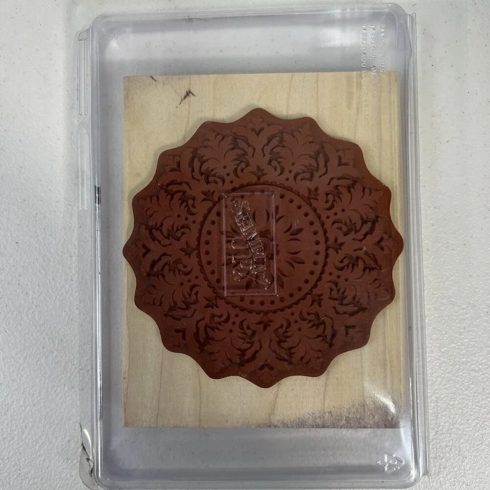 Stampin' Up! Medallion Background Wood Mounted Rubber Stamp Signature Collection